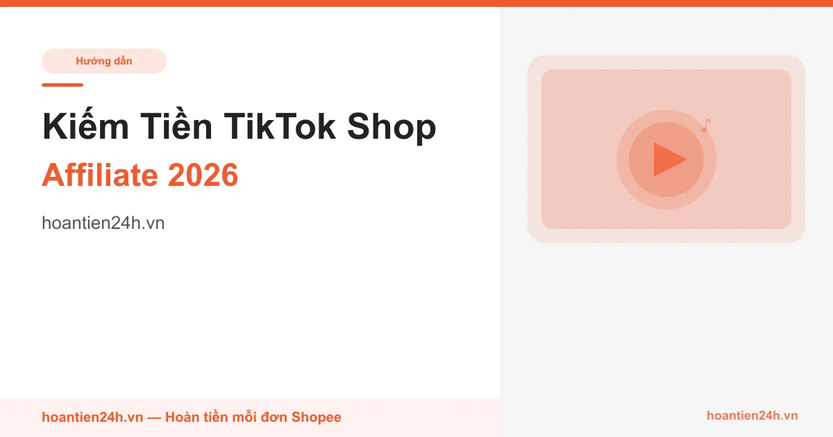 Cách Kiếm Tiền từ TikTok Shop Affiliate 2026 - Hướng Dẫn Chi Tiết