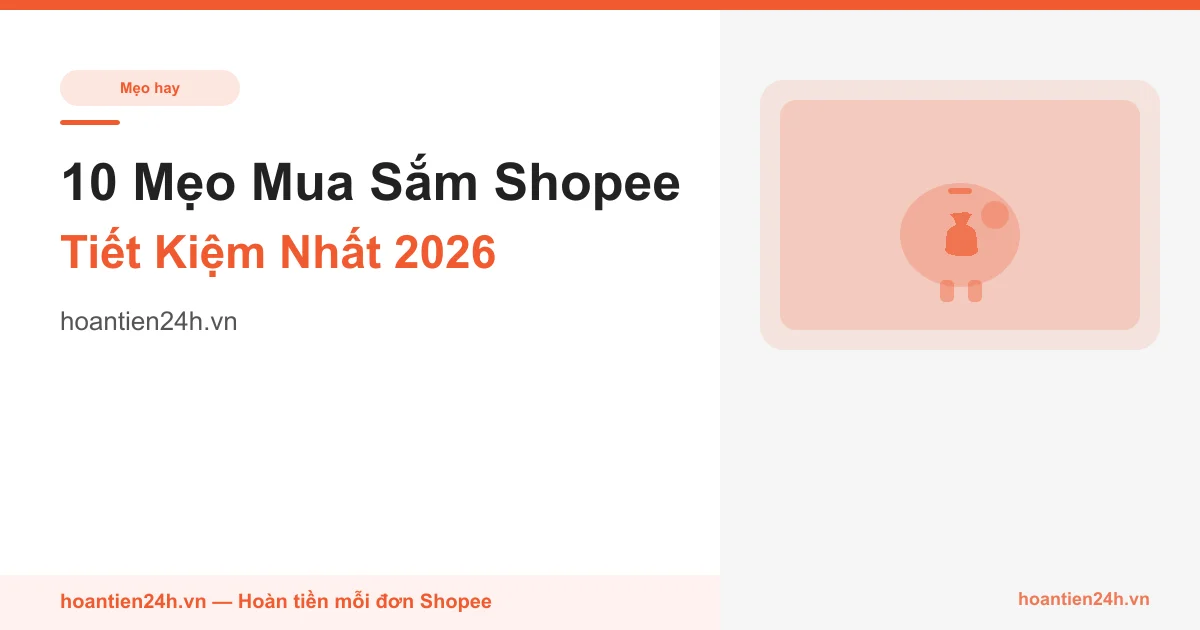 10 Mẹo Mua Sắm Shopee Tiết Kiệm Nhất 2026 — Dân Mua Chuyên Dùng