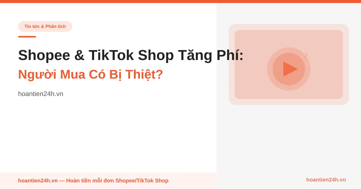 Shopee & TikTok Shop Tăng Phí: Người Mua Có Bị Thiệt?